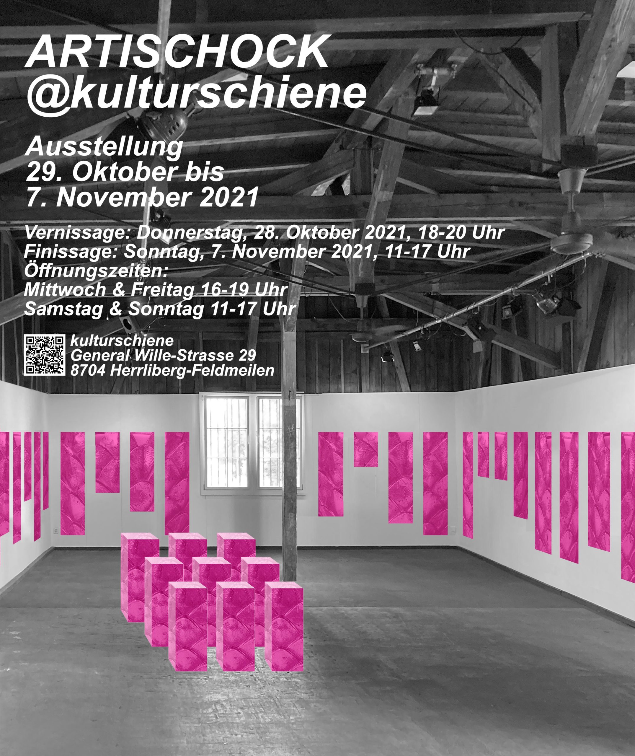 Einladung Kulturschiene Social Media Format Einladung Flyer Ausstellung Artischocke